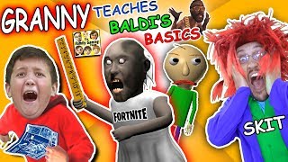 GRANNY the SCHOOL TEACHER BALDIS BASICS vs CRINGE TEACHER amp FORTNITE FGTEEV Skit [upl. by Gracye332]