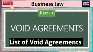 Void Agreement Part 1  List of void Agreements with Examples Full Explanation BL [upl. by Defant]