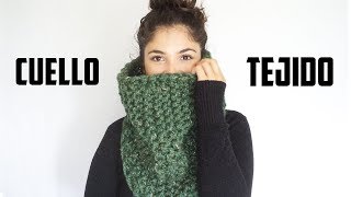 CUELLO SUPER FÁCIL TEJIDO CON DOS AGUJAS  TUTORIAL  Daniis Ways ♡ [upl. by Schluter240]