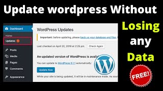 How To Update wordpress Without Losing any data [upl. by Vivyanne311]