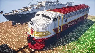 Minecraft TServer Train amp Railway Review [upl. by Katina]