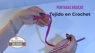 Puntadas básicas de tejido en crochet [upl. by Adnaloy79]