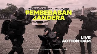 LIVE AKSI  Pembebasan sandera oleh TNI Action Cam footage [upl. by Reinhold]