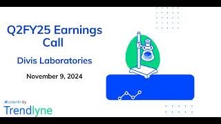 Divis Laboratories Earnings Call for Q2FY25 [upl. by Simonsen]