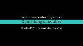 Opmerkingen en notities in Excel [upl. by Pavkovic]