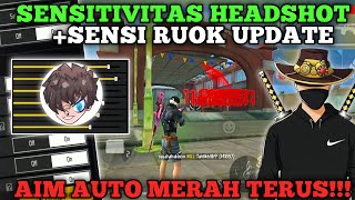 WORK SEMUA HP📲‼️SENSITIVITAS FF AUTO HEADSHOT 2024 🎯☠️ SENSI RUOK UPDATE 👽⚡ AUTO DIKIRA CHEATER 🔥 [upl. by Ynelram335]