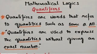 btechmathshub7050 Quantifiers  Types of Quantifiers  Universal Existential QuantifiersExample [upl. by Acinoreb862]