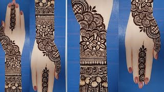 Simple Back Hand Mehndi DesignMehndi ka DesignMehendi [upl. by Chute]