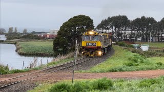 TasRail TR04 TR03 36 train Don Hill [upl. by Pilihp]