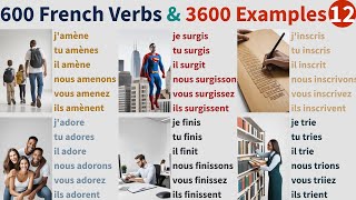 600 French verb conjugations french phrases sentences for beginners French common vocabulary words [upl. by Kam]