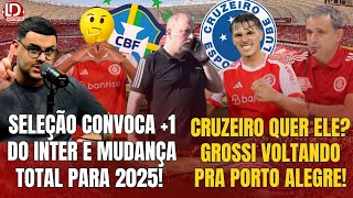 INTER🚨 CRUZEIRO QUER BERNABEI  MUDANÇA É FEITA E INTER FARÁ MOVIMENTO  CONVOCADO E GROSSI EM POA [upl. by Slorac]