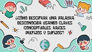 ¿CÓMO DESCIFRAR UNA PALABRA DESCONOCIDA USANDO CLAVES CONCEPTUALES RAÍCES PREFIJOS Y SUFIJOS [upl. by Romano]