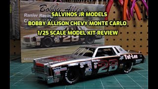 Salvinos JR Bobby Allison 28 Monte Carlo TufLon Ranier Racing 125 Scale Model Kit Build Review [upl. by Auric]