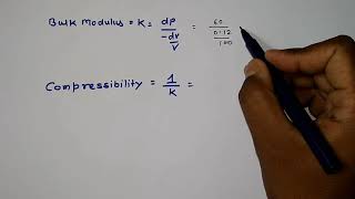 Problem No 1  Based on Bulk Modulus and Compressibility  Engineering Mechanics  Being Learning [upl. by Carolle]