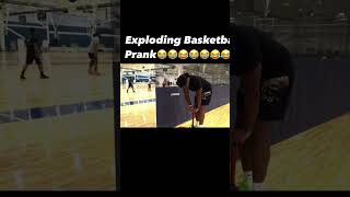 Exploding basketball prank funny basketball explosion viral lol [upl. by Yanetruoc]