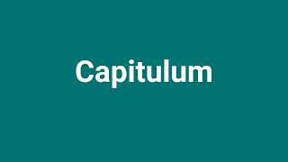 Capitulum Meaning and Pronunciation [upl. by Carl]