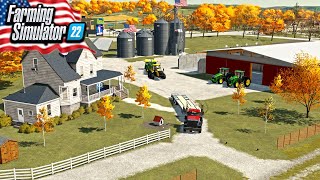 BUILDING AN AMERICAN FARM FROM SCRATCH FARMING SIMULATOR 22 [upl. by Cleave]