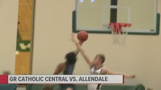 Grand Rapids Catholic Central handles Allendale 7556 [upl. by Adiaroz]