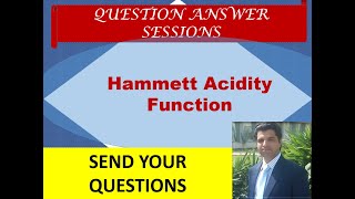 QA session 6  Hammett acidity function  Chemwonders  General Chemistry [upl. by Adnalahs]