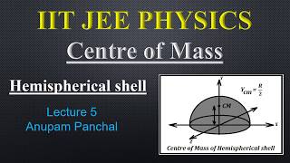 CENTRE OF MASS OF SPHERICAL SHELL Lecture 5  class 11th [upl. by Neltiac998]