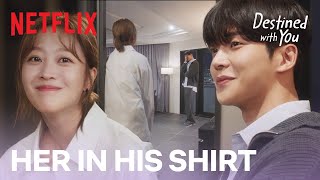 Rowoon is pleasantly surprised by Cho Boah in his shirt  Destined With You Ep 15 ENG SUB [upl. by Alenoel]