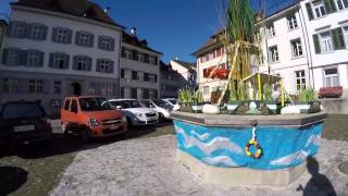 STREET VIEW Altstadt von Bischofszell in SWITZERLAND [upl. by Enael]