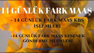 14 GÜNLÜK FARK MAAŞ  KBS İŞLEMLERİ  KESENEK GÖNDERME İŞLEMLERİ  KATSAYI FARKI MEMUR MAAŞ İŞL [upl. by Humbert6]