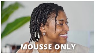 I tried a mousse only twist out and this is how it turned out [upl. by Lady425]