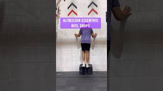 ALFREDSON HEEL DROPS  get rid of that annoying Achilles and shin pain physio athletics running [upl. by Avat]