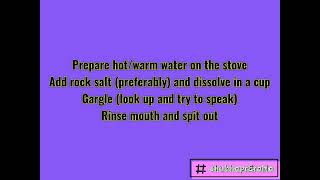 Naturopathy tip  1 Salt water gargling on an empty stomach after brushing [upl. by Aney]