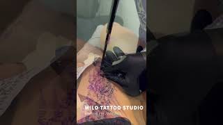 Sak yant tattoo in Thailand at mild tattoo studio phi phi island Thailand tattoo tattoophiphi [upl. by Niklaus482]