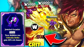 Sett but my W is a TRUE DAMAGE CRIT Jeweled Gauntlet Sett  2v2 Arena [upl. by Ozan1]