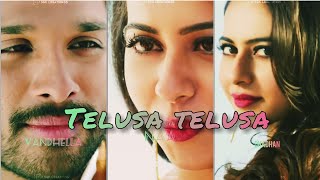 Telusa Telusa Full Screen Whatsapp Status  Allu Arjun  Rakul Preet Singh  Sgk Creationss [upl. by Ijneb77]