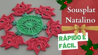 Sousplat Natalino RÁPIDO FÁCIL🎅🌲🎅🌲 [upl. by Herv]