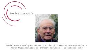 Paul Ricœur  Conférence quotQuelques tâches pour la philosophie contemporainequot [upl. by Der]