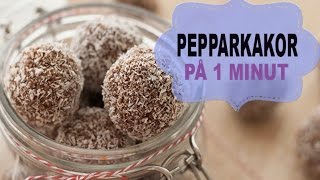 Pepparkakor på 1 minut utan ugn Raw glutenfri mjölkfri nötfri [upl. by Sacken]