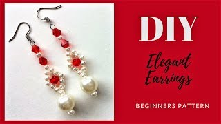 Earrings tutorial DIY earrings How to make beautiful earrings Beading tutorial [upl. by Duaner]