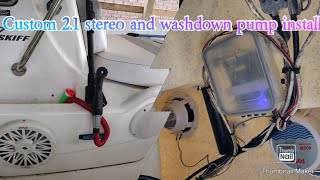 Custom stereo and wash down pump install on a 17 Mako Pro Skiff [upl. by Eelegna]