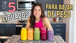 5 LICUADOS PARA BAJAR DE PESO para la Semana Yovana [upl. by Nylad]