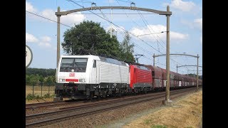 Treinen in Breda  DB NS RheinCargo SNCB Lineas RurTalBahn [upl. by Simara692]