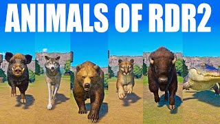 Popular Animals of RDR2 Speed Race in Planet Zoo included Bison Cougar Grizzly Bear Boar Wolf [upl. by Ody395]