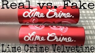 Real Vs Fake Lime Crime Velvetines [upl. by Graff]