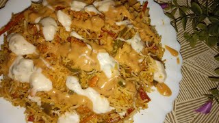 chicken and veg saucy rice recipedifferent style rice recipe quick and easy rice recipe [upl. by Ohara]