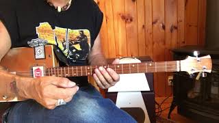 Bridge of Sighs Robin Trower lesson for 3 string Cigar Box Guitars [upl. by Assetak]