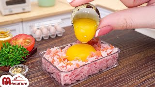 Ultimate Miniature Spanish Omelette For Breakfast  ASMR Cooking Mini Food [upl. by Desma]