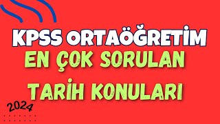 5 İşte KPSS Ortaöğretim Tarihte En Önemli Konular  Ali Gürbüz  KPSS Ortaöğretim 2024 kpss [upl. by Swamy480]