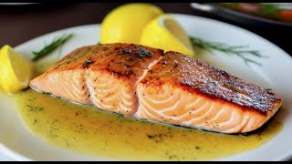 Perfect Pan Seared Salmon WithLemon Butter Sauce In 10 Minutes Easy Salmon Recipe [upl. by Schroth]