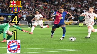 BARCELONA vs BAYERN MUNICH 41  Champions League 2025 highlights Full hd [upl. by Abbottson]