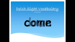 Dolch Sight Words Pre Primer I [upl. by Ronn]