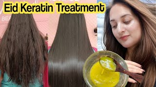 World Best Keratin treatment at Home Get Shiny Soft Straight Hair [upl. by Philps]